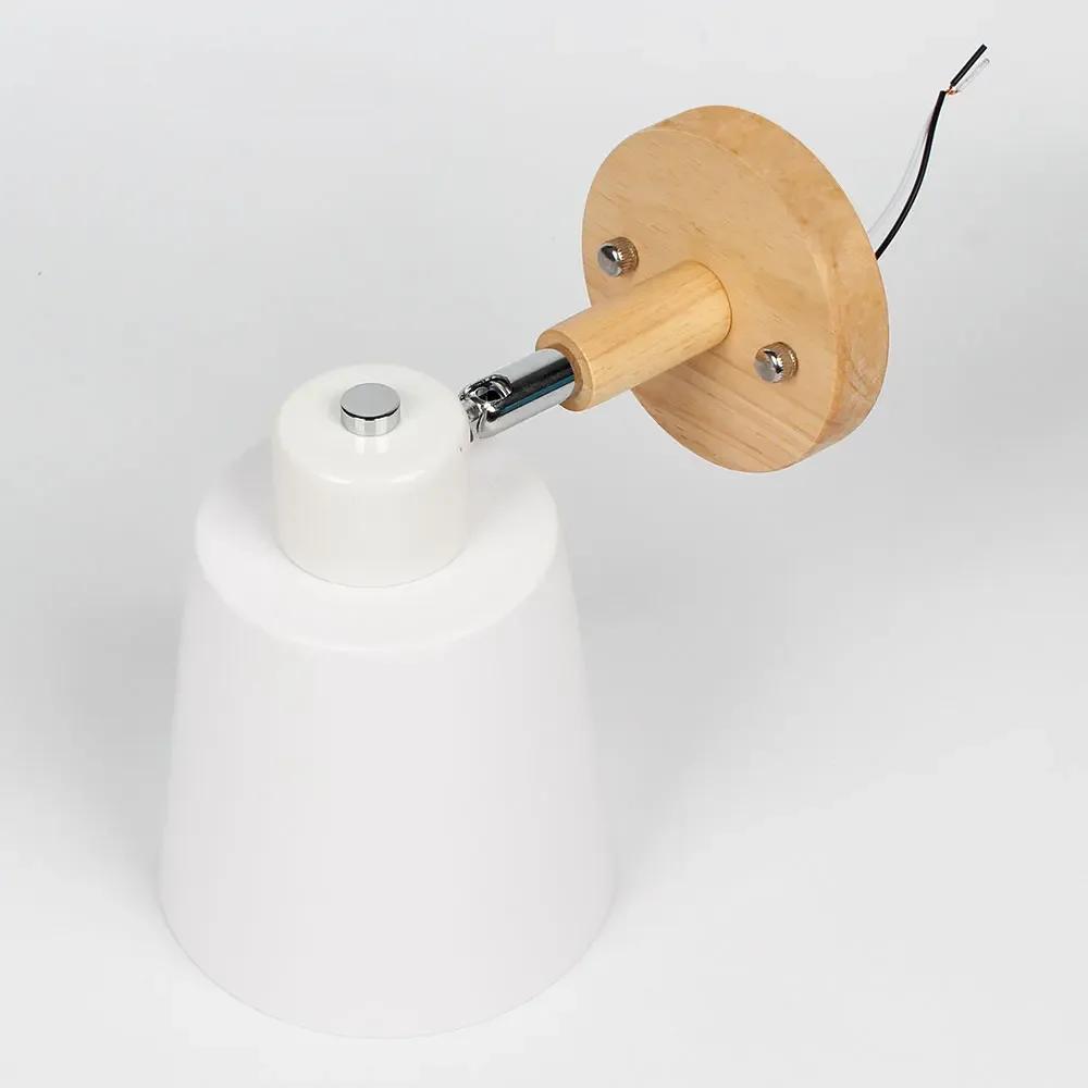 Nordic Wall Lamp With Bulb Macaroon E27 Sconce For Bedroom Iron Multiple Colors Adjustable Wall Lamp Head Home Decor Fixtures