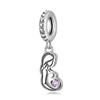 Mom & Baby Pregnant Mother Pendant 925 Sterling Silver Bead for Jewelry Making Fit DIY Original Women Bracelet Mother's Day Gift