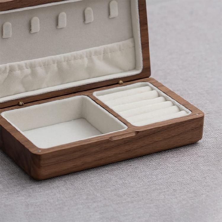 Jewelry Storage Box Bracelet Earrings Necklace Carrying Case Wood Gift Case