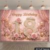 2D Pink Gold 18th Birthday Backdrop for Debut/Coming-of-Age Party Photoshoot