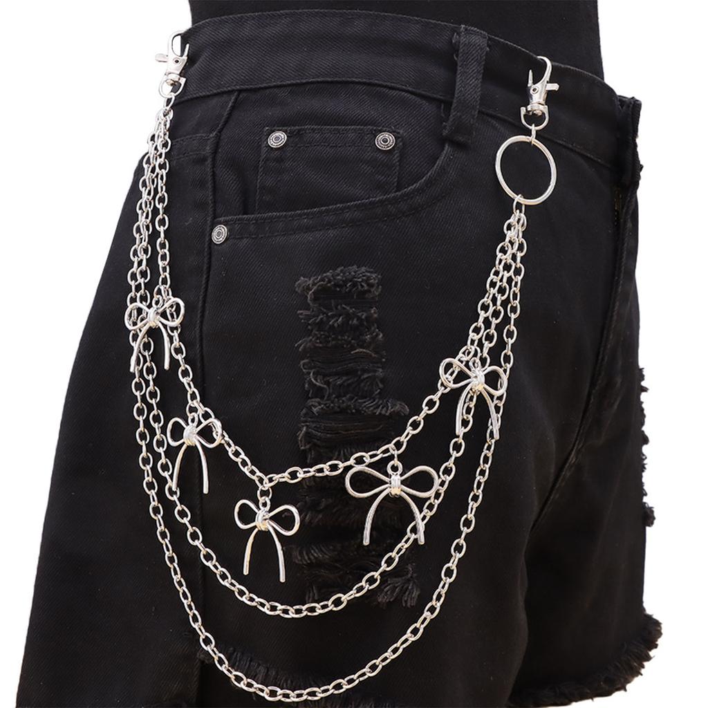 Fashionable Multi Layer Pants Chain Belt Pendant for Versatile Styling and Enhancing Outfit Appeal Rust Resistant Metal