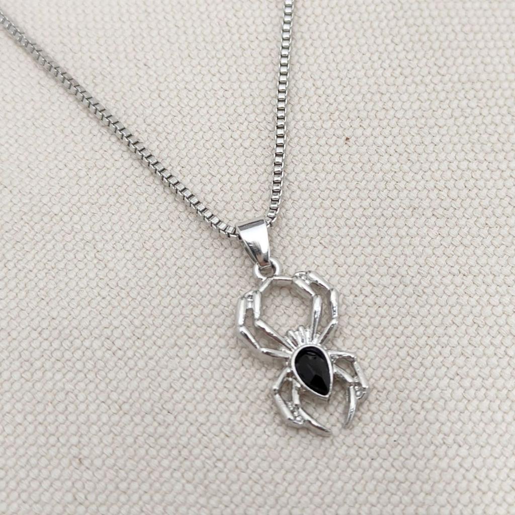 Necklace Retro Spider Halloween Dark Style Trendy Clavicle Chain Pendant