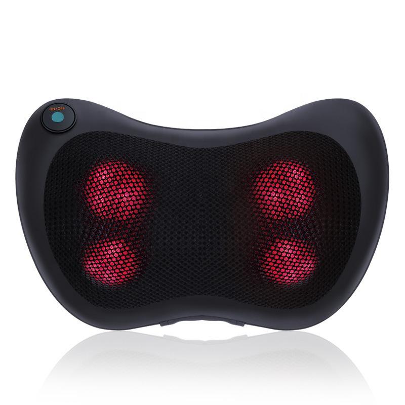 Dual-Use Neck & Back Massager Pillow with Heat Therapy for Home & Car Use