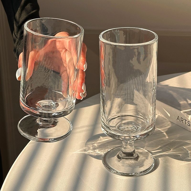 High-quality Juice Glass For Household High-value Tree Pattern Straight Tube Creative Transparent Fruit Tea Sparkling Water Cup Cocktail Glass