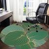 1pc Leaf Pattern Office Round Area Rug, Indoor Mat Suitable ForOffice, Under Office Chairs Bedroom Living Room Home Decor, Room Decot105