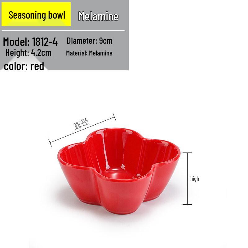 Melamine Round Condiment Dishes - 10 Pack