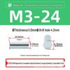 BSO-M34.2/5.4 Blue/White Zinc Plated Hex Head Blind Rivet Nut Stud, Full Thread.