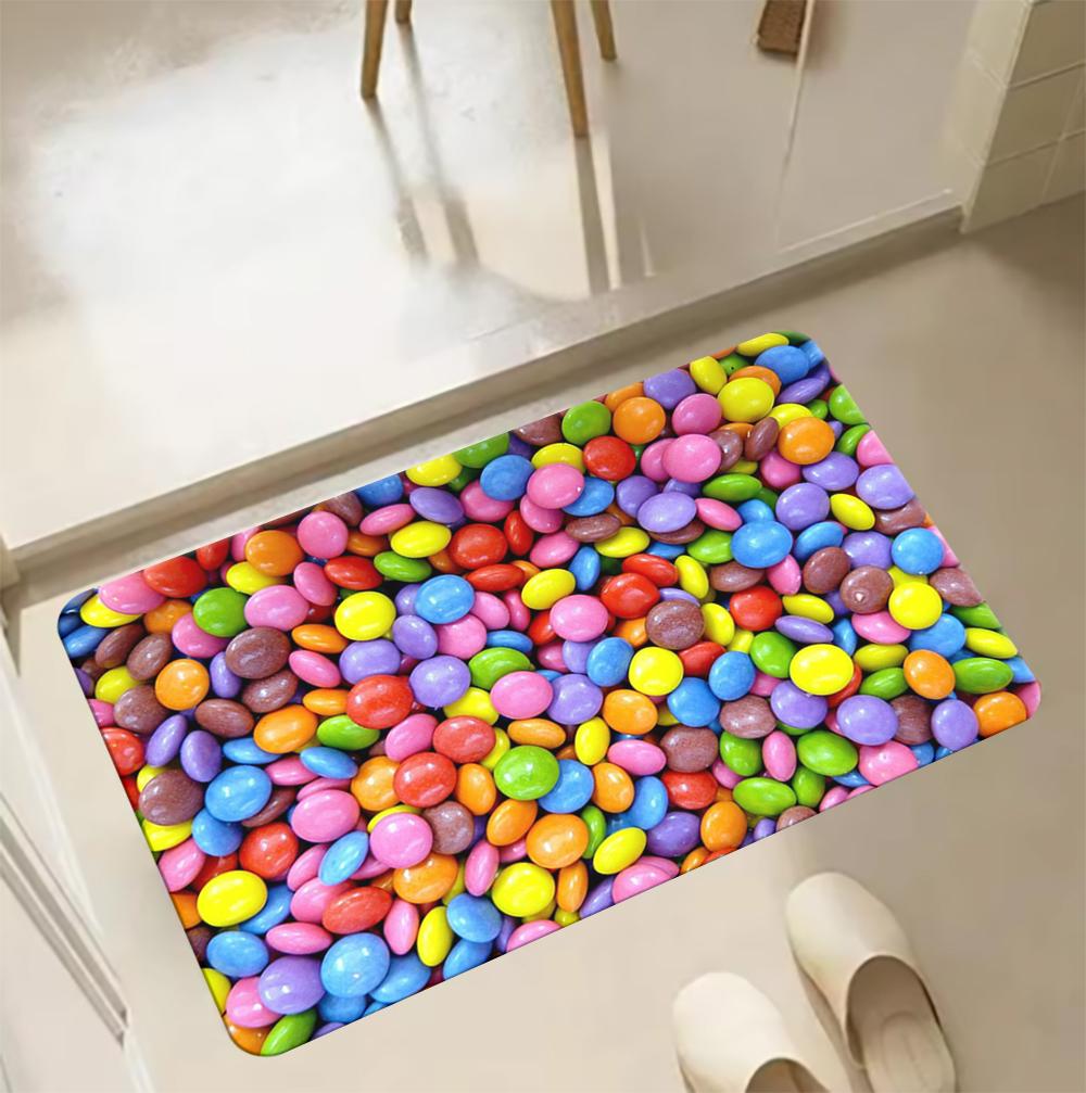 Children’s Educational Happy Life Playmat Rug Doormat Game Carpet for Bedroom Bathroom Playroom Fun Learning Floor Mat Safe Kids