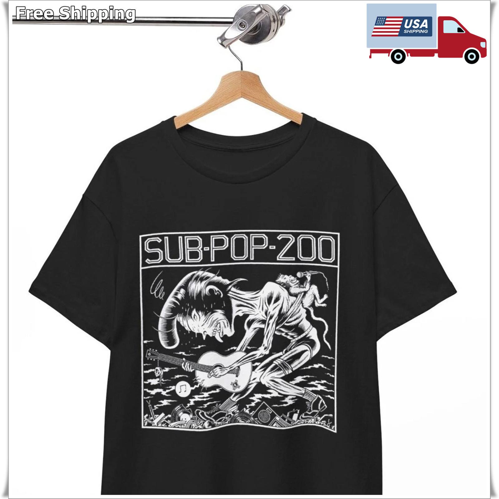 HOT sub-pop-200 Shirt as worn by kurt cobain, worn by Kurt Cobain. Unisex Shirt S