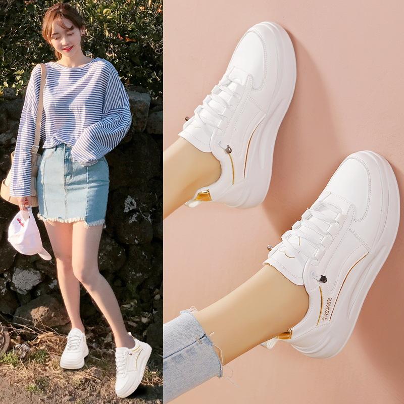 2025 spring new little white shoes female students trendy versatile platform single shoes trendy shoes casual shoes women's shoes