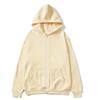 Unisex Solid Color Zip-Up Hooded Sweatshirt Cardigan