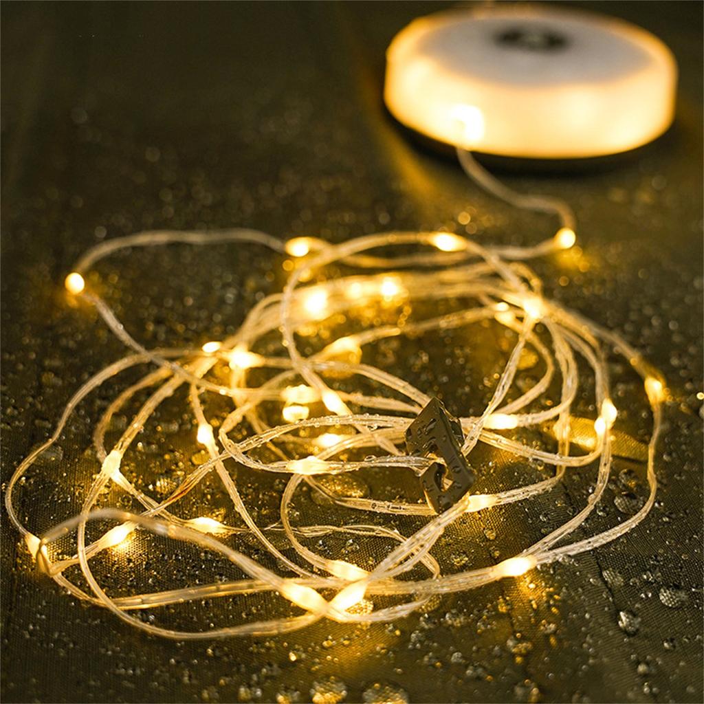 Portable Stowable Lights For Outdoor Use, 10 M LED Camping Lights Outdoor Battery USB Rechargeable Camping Lamp LED Tent Light Outdoor