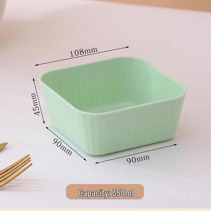 Jingbaodi Square Striped Plastic Microwave Bowls