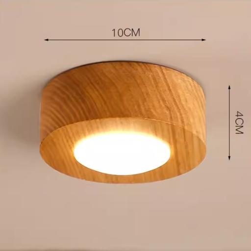 

Nordic Creative Square Wooden Ceiling Lamps Simple Acrylic LED Handing Light for Bedroom Living Room Stair Aisle Lighting Decor Warm White