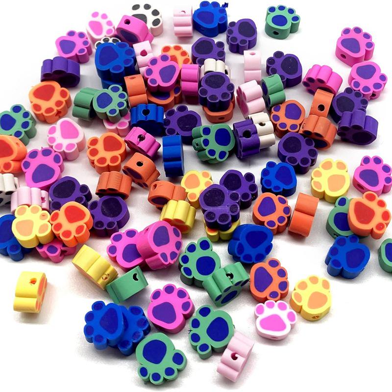 10mm Polymer Clay Beads - Fruit, Animal, Smiley Face Designs for DIY Jewelry Accessories