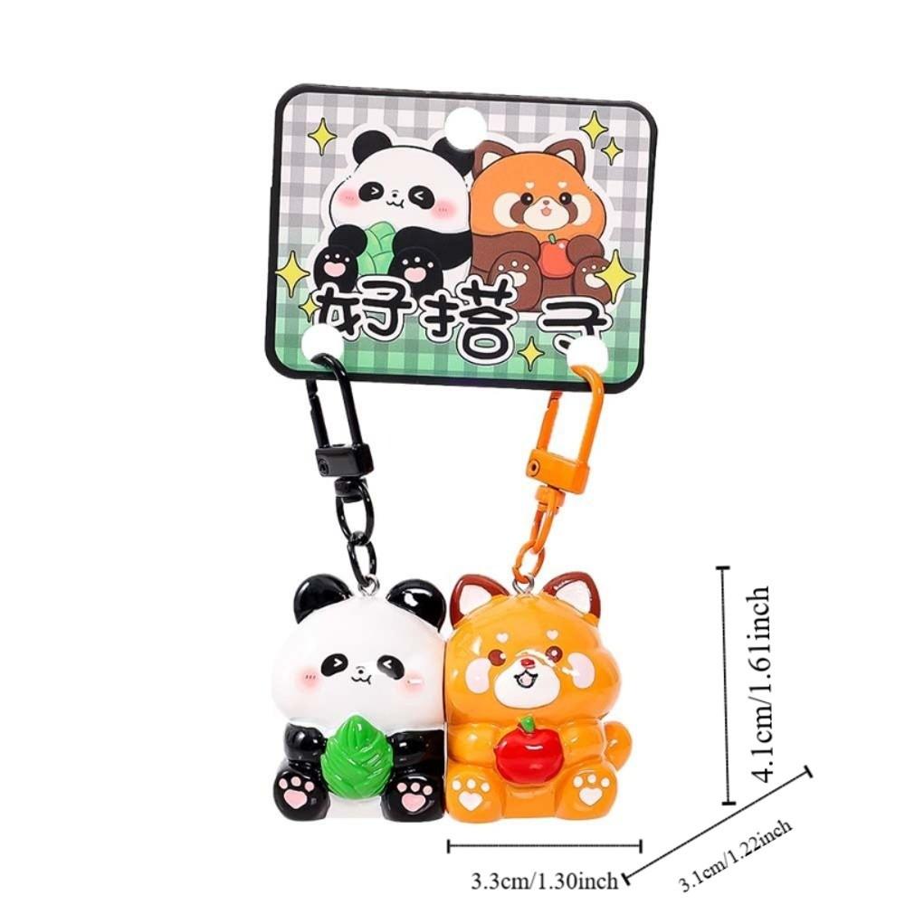 2 Stück Harz Paar Schlüsselanhänger Zink Zinklegierung Rucksack Schlüsselring Lustige Magnetische Tieranhänger Freunde