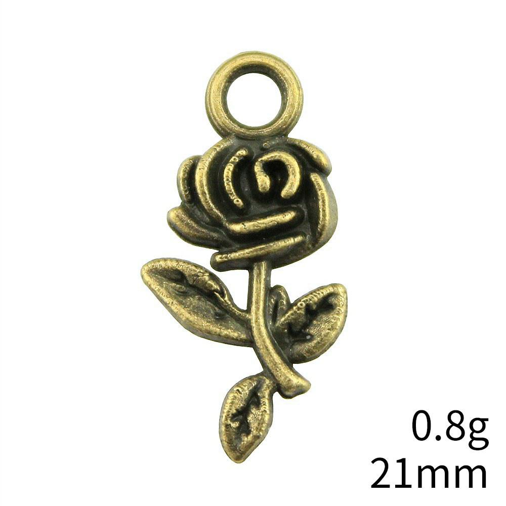 Back To School Bag Charms Rose Lotus Charms Pendant Women's Bags Bracelet Pendant