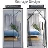 Magnetic Summer Door Curtain with Velcro Screen for Windows and Doors
