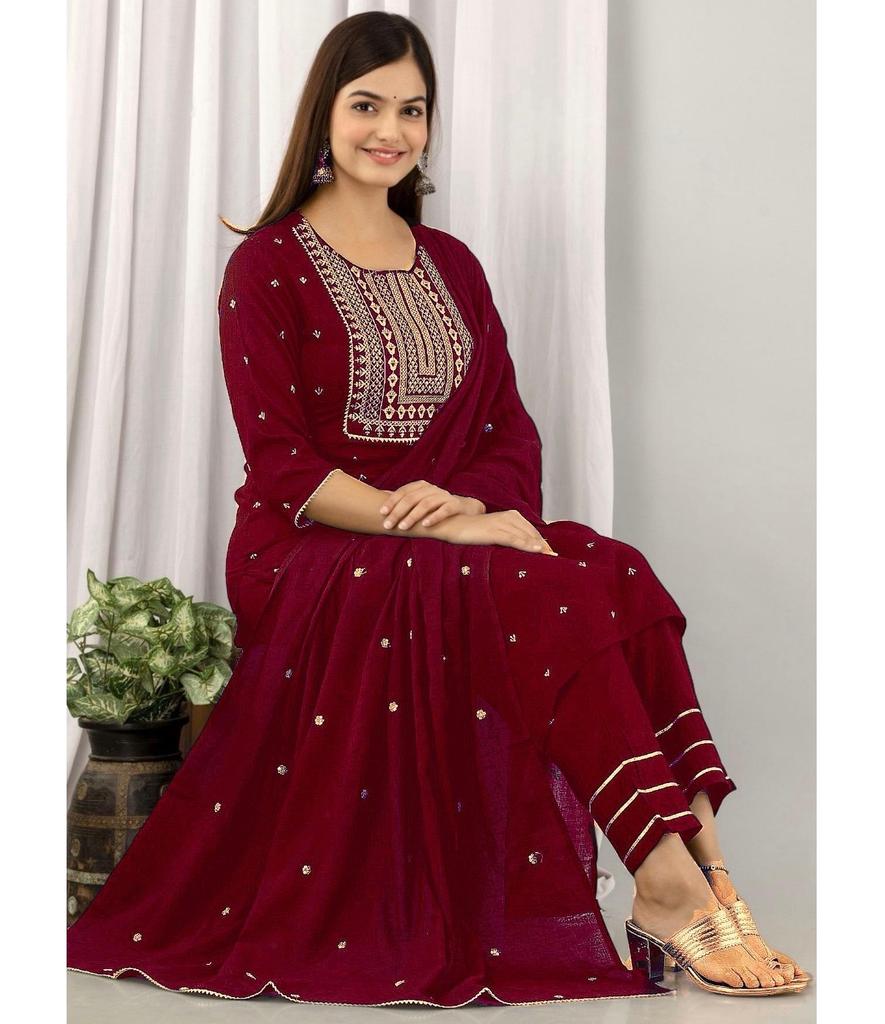 Dámská designová viskózová souprava a souprava dupatty Indická Krásná Bollywoodská Párty Kurti