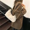 Women's Plush Shoulder Bag - 2025 Fashionable Versatile Furry Underarm Handbag with Niche Design