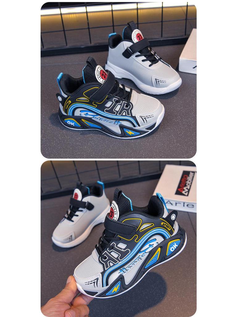 2026 Boys' Lightweight Non-Slip Basketball Shoes with Rotating Buckle