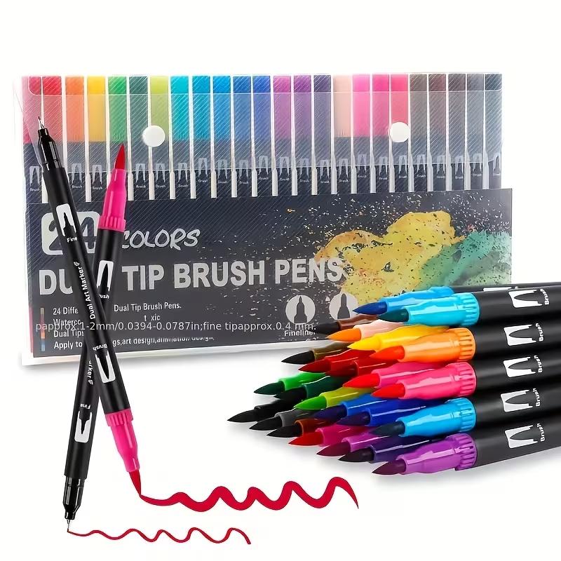 

Double Ended Watercolor Pen - Vibrant Color Set, Suitable for Painting, Sketching, and Handicrafts, The Perfect Gift for School