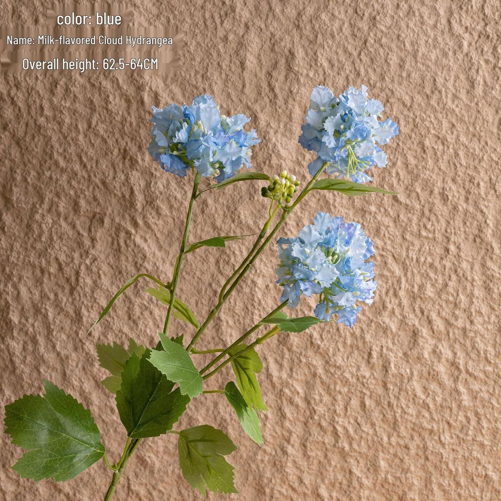 Milk-Flavored Cloud Hydrangea Artificial Flowers for Green Plants and Wedding Crafts INS Decoration