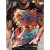 Buntes Mode-Muster T-Shirt für Männer Schöne Jungen Mädchen 3D-bedruckte T-Shirts Sommer Kurzarm Rundhals Oberteile Lockere T-Shirts