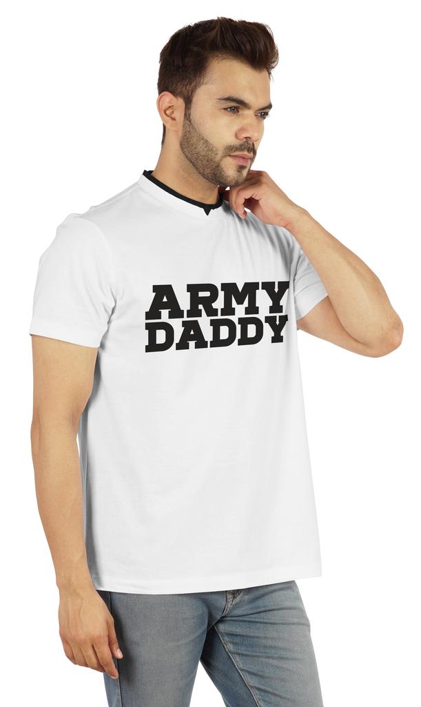 Inkmeso Men  s Tshirt For Military Pride Dad Graphic Quote   Army Daddy   Tee Cotton Jersey