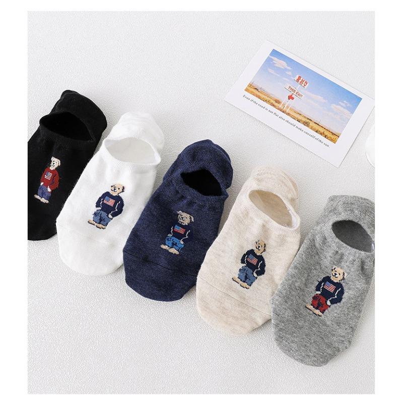 10 Pairs Socks Unisex Boat Socks Summer Thin Cotton Socks Shallow Socks Sweat Absorbent Breathable Invisible Socks Silicone Non Drop Heel