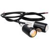 Motorcycle LED Turn Signal Indicator Rear Tail Brake Lamp with Dual Light Color White Red Yellow and Easy Mount