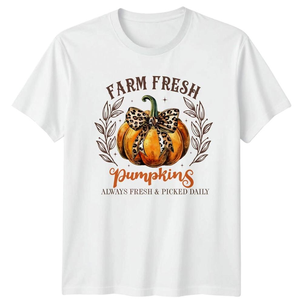 Farm Fresh Pumpkins Always Fresh Unisexs TShirt Farmhouse Fall Season S