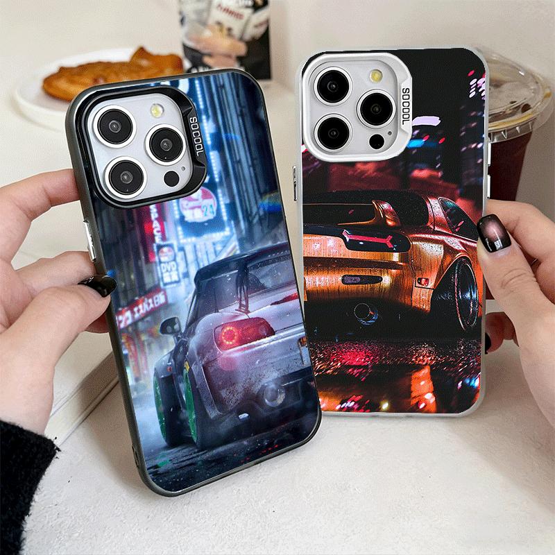 Japan JDM Sports Cars Theme Soft Phone Case for iPhone 15 16 17 Pro Max 17Air 16E 14 Plus 13 12 Mini Shockproof Cover Back Shell