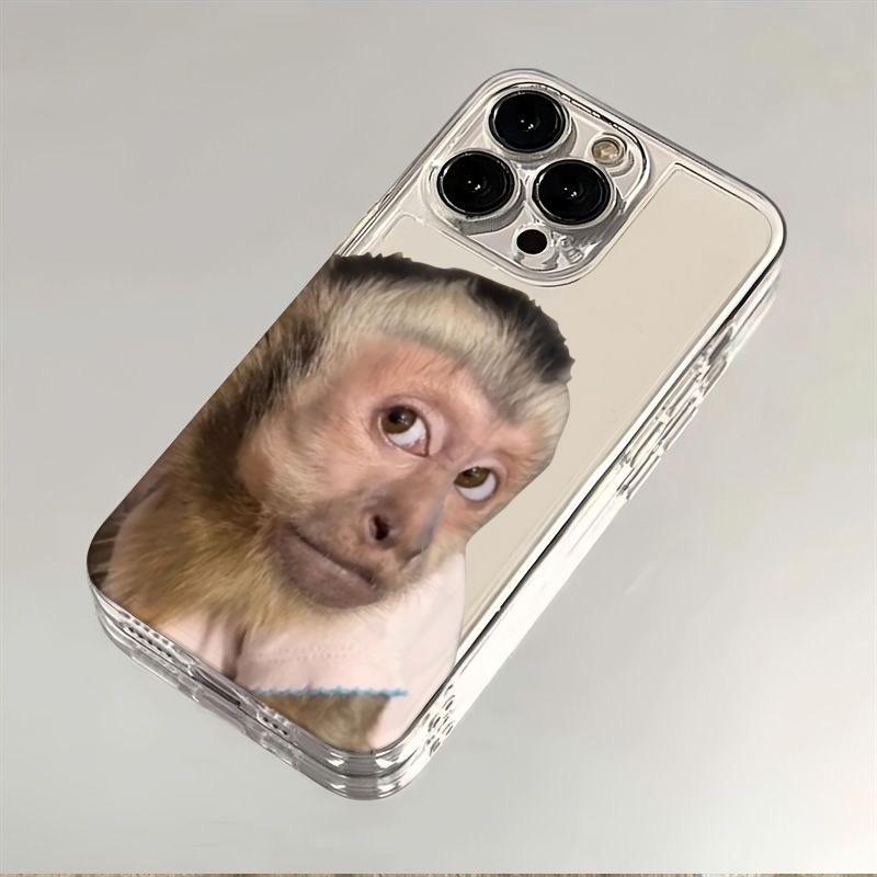 PFunny Meme Monkey Face Hone Case For iPhone 17 Air 16E 16 15 14 11 Pro Max Plus 13 12 Mini 8 7 X Transparent Shockproof Cover