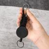 Retractable Steel Wire Keychain with Carabiner Clip Heavy Duty Multi Functional Outdoor Camping Accessory Durable Key Ring Holder