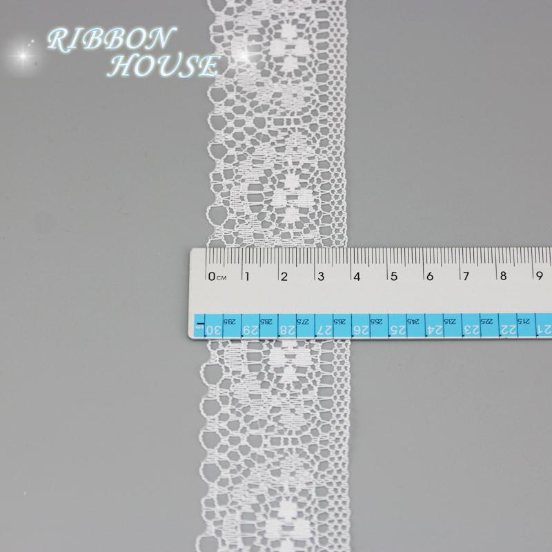 (10 Yards/roll) 40mm White Lace Fabric Webbing Decoration Love Gift Packing Material Rolls