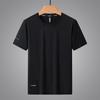 8XL Summer Ice Silk Quick Drying Short Sleeve T-shirt Men Plus Size Loose Breathable Thin Sports Fitness Tee Man Top