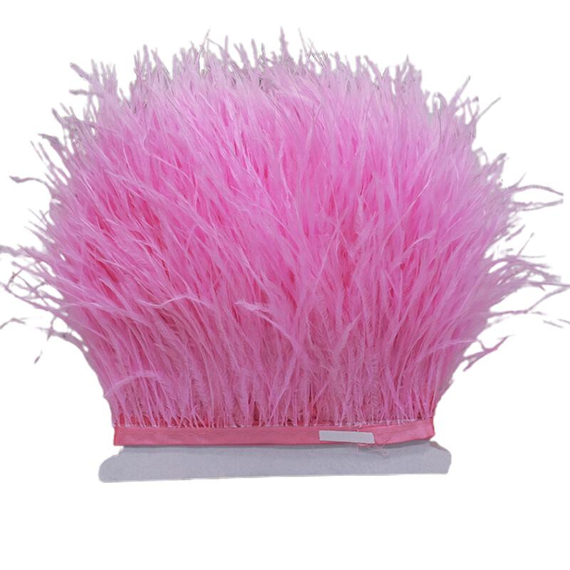 Natural Ostrich Feather Ribbon Trim 10M Diy Sewing Decor for Wedding Dress Clothing Craft Needlework Handicraft Feather Cloth