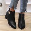 Martin boots slim casual pointed short boots 2025 autumn and winter new niche comfortable versatile fashion women's short boots