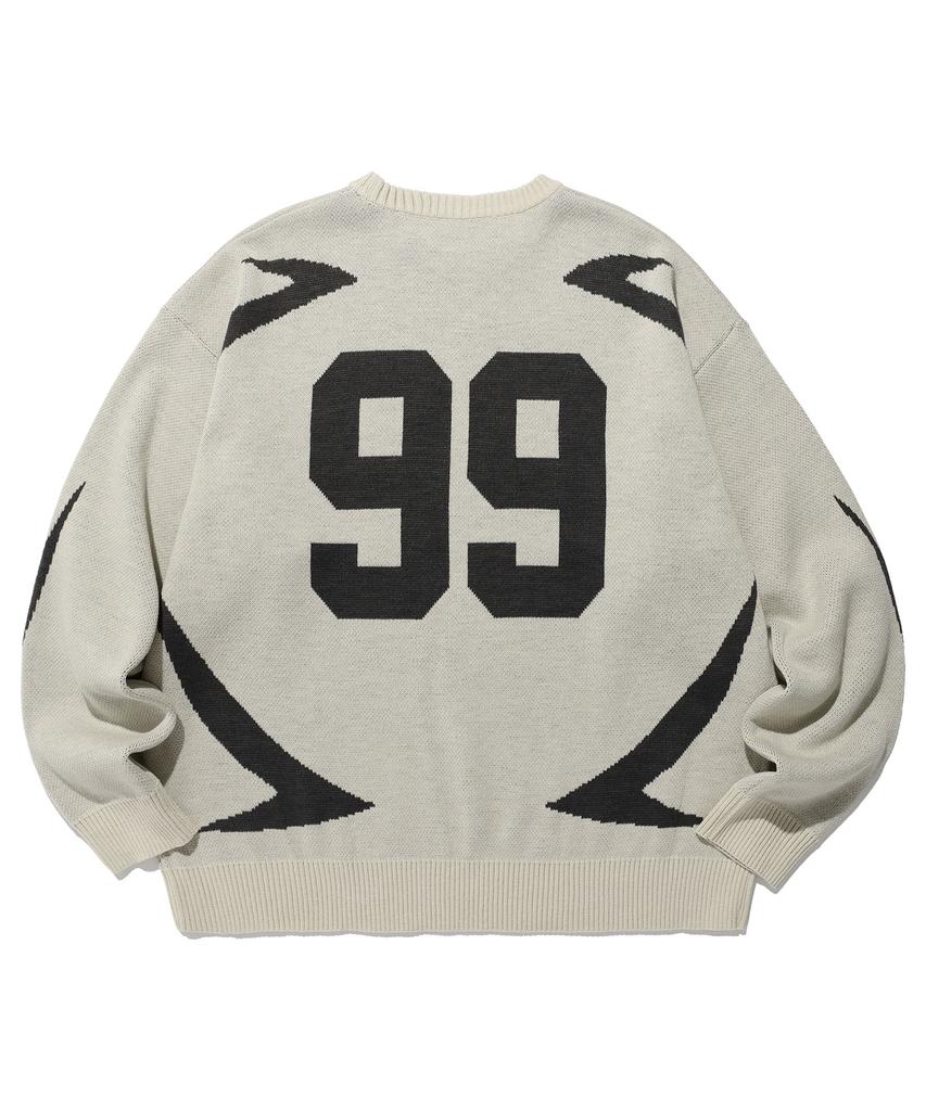 ISTKUNST Sporty Sunrise Logo Knit_Beige(Ik2Dfmk600A)
