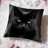 Popular Black Cat Cushion Cover Soft Washable Pillow Case Multi-Scene For Couch Bed Travel Office Use