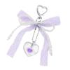 Trendy Beaded Bowknot Butterfly Keyring Keyring Elegant Handbag Accessory Bag Pendant Keychain Gift for Women and Girls