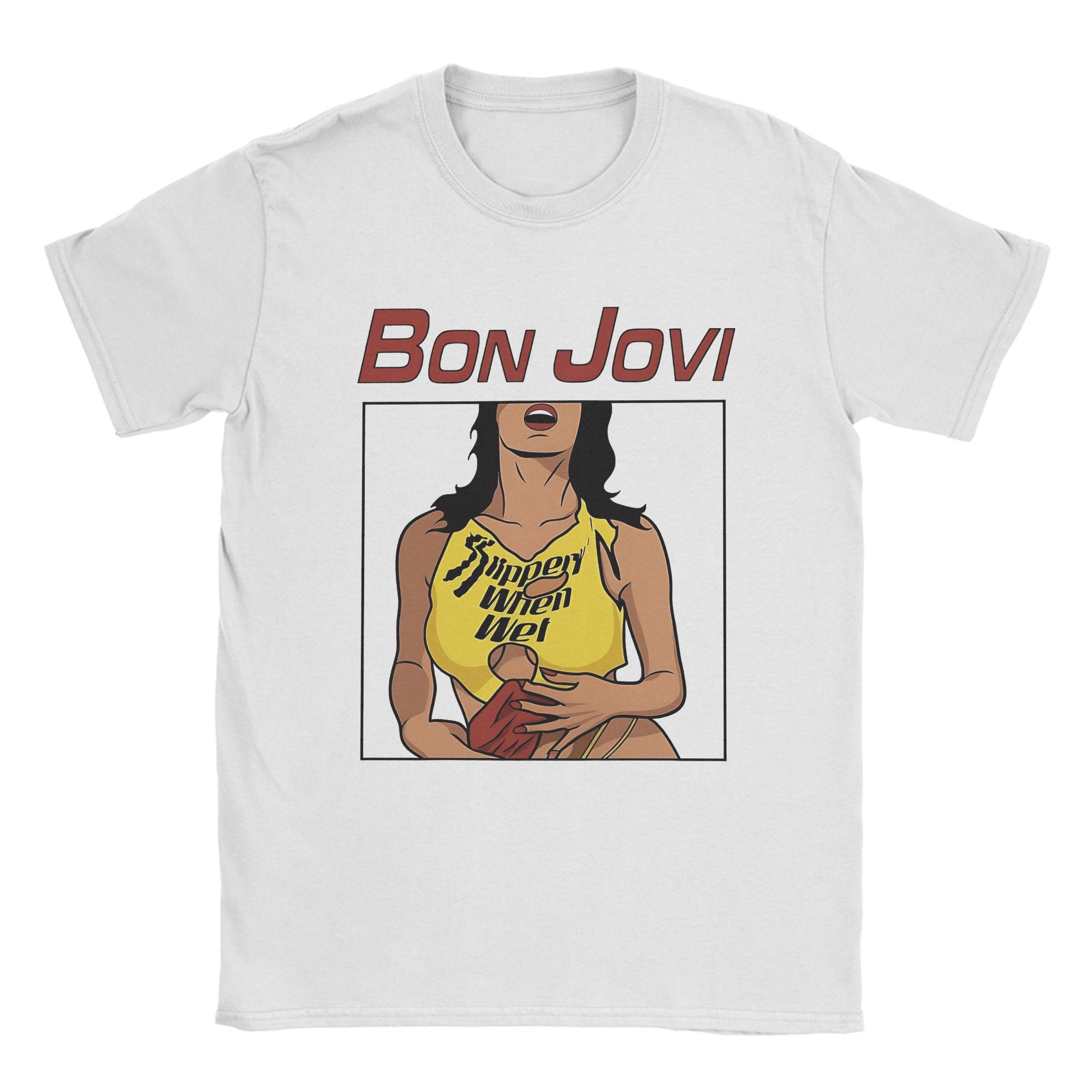 Bon Jovi Slippery When Wet Art T-shirt S