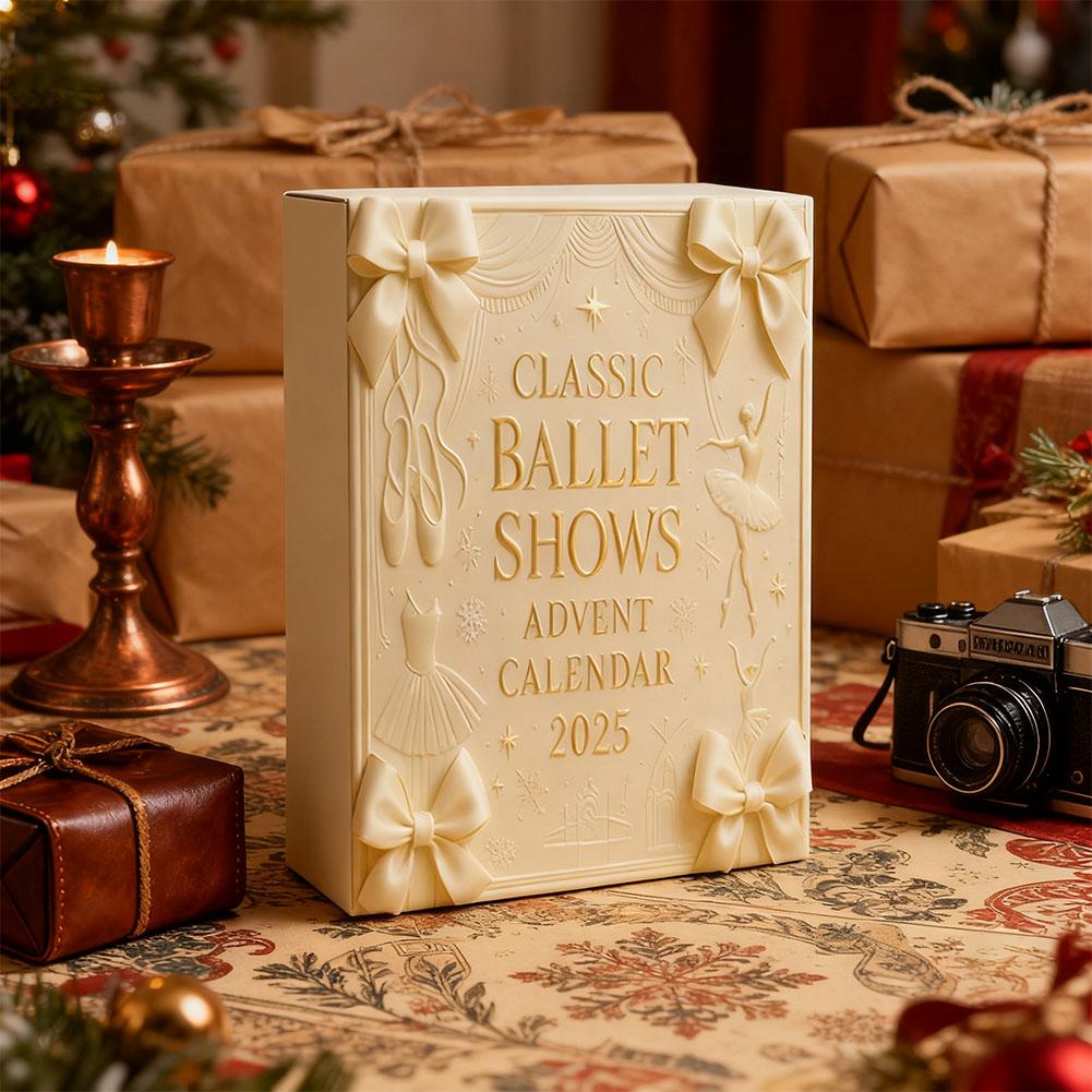 Klasická baletní představení Adventní kalendář, Elegantní balerína Vánoční odpočítávací kalendář pro milovníky baletu, tanečníky, 24 mini sběratelských ozdob tanečníků