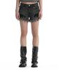 Teulimingbeodeu Distressed Denim Cut-Off Shorts [ Black ]