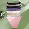 4Pcs/Set Sexy Women Ice Silk Low-waist Panties Female Traceless Briefs Ladies Comfortable Lingerie G-String Underpants