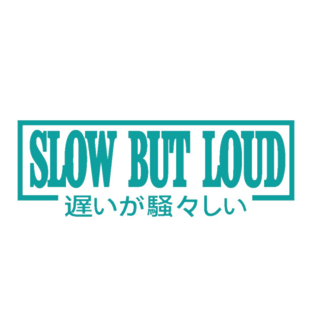 

Slow But Loud JDM Car Stickers Bumper Windowshield Vinyl Die Cut Decals Decoration Tuning Parts 20CM бірюзовий