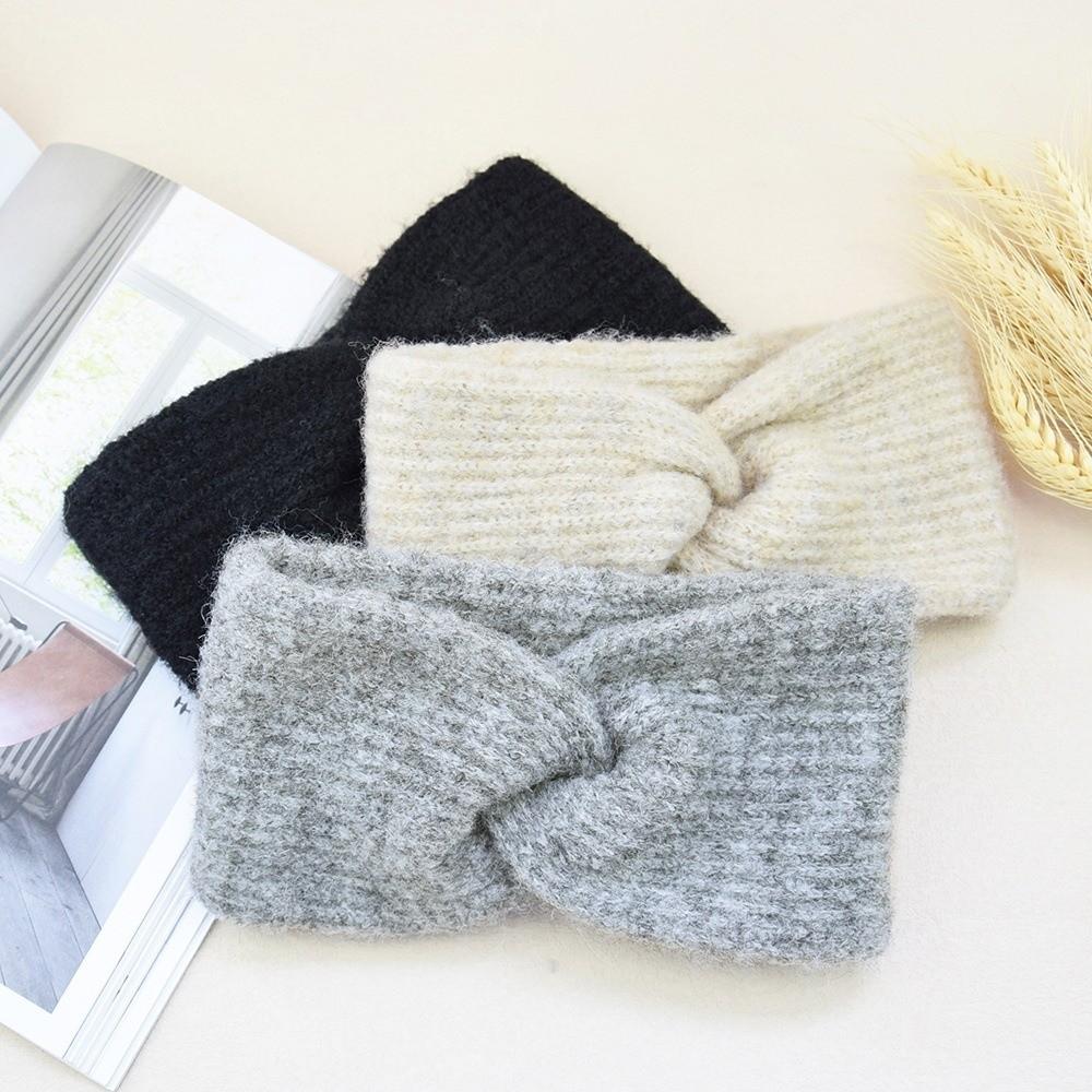 Winter Woolen Headbands Elastic Cross Headwrap Turban Fashion Ear Warmer  Hair Accessories