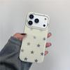 High-End Yellow Polka Dot Star Case for iPhone 17, 16 Pro Max, 15, 14 - Elegant Design for Women