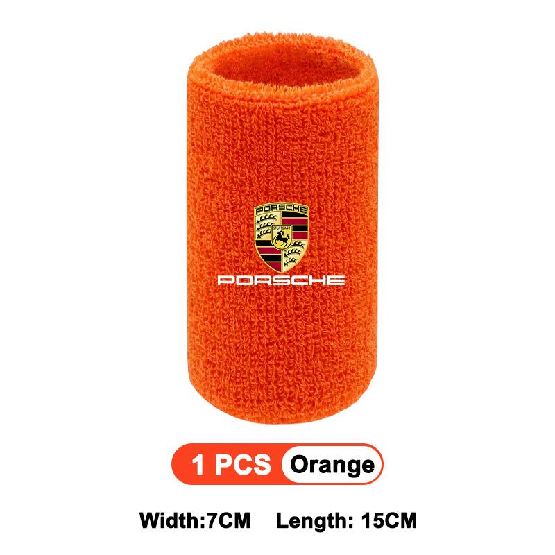 Met Auto Logo Badge Armband Sportpolsbandjes Mannen Vrouwen Absorberende Polsband Voor Porsche Panamera Cayenne Taycan 911 718 Macan